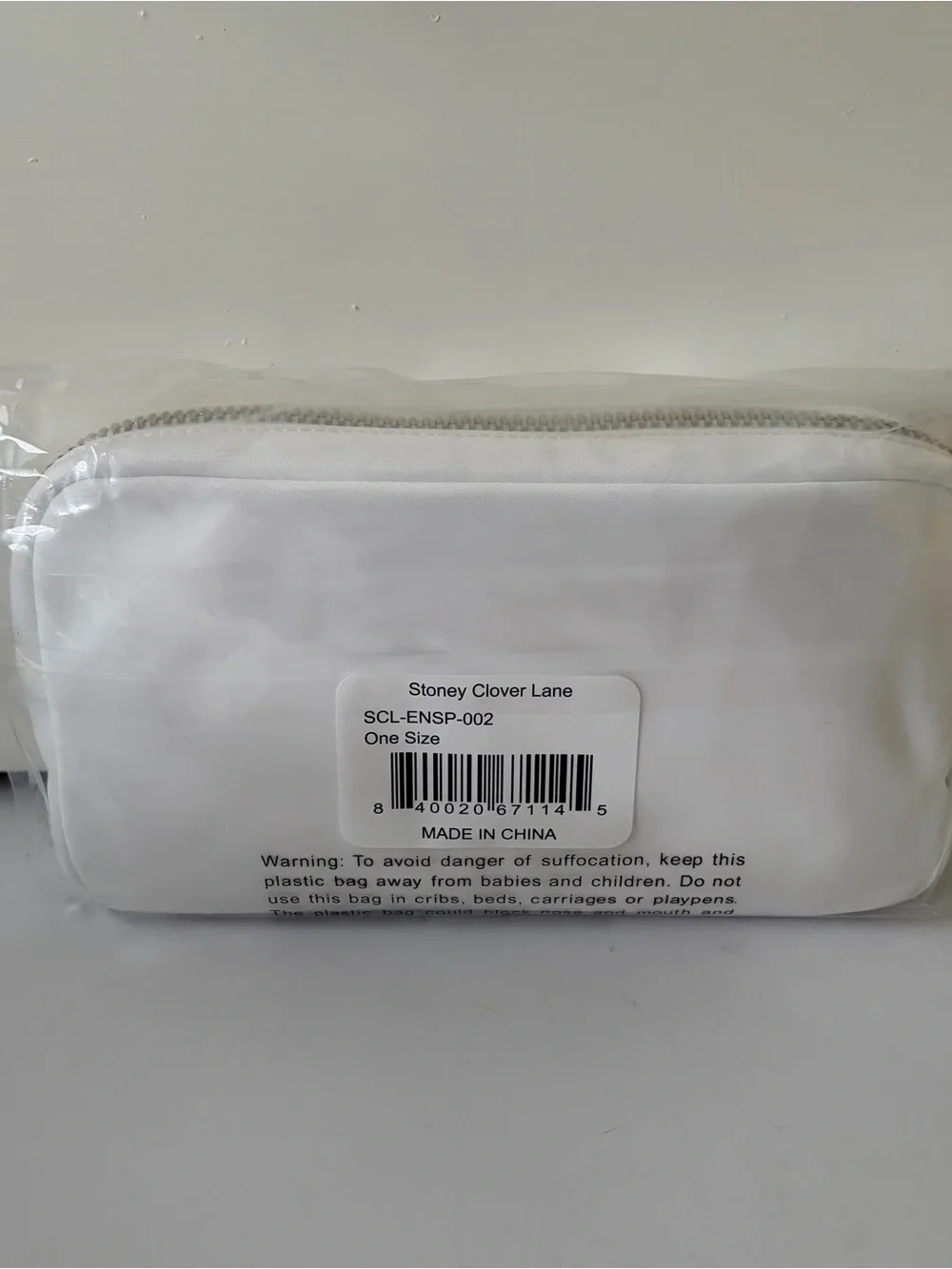 Stoney Clover Lane White Small Pouch